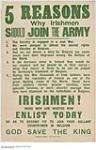 Five Reasons Why Irishmen Should Join the Army 1915 ?