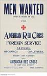 Men Wanted, Over 31 Years of Age, For American Red Cross 1914-1918