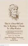 This is a Dear Old Lady, Renting a Room to a War Worker 1914-1918