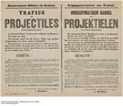 Governement Militaire du Brabant, Traffics de Projectiles, 31 Décembre 1918 1918