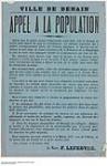 Appel à la Population, Denain, 29 Oct. 1918 October 29, 1918