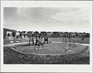 Playground in a new subdivision. A standard playground apparatus found in many subdivisions across southern Ontario. This one is located not far from Splendour Street and near the spot where the barn in image No. 2 stood 2005.