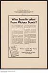 Who benefits most from Victory bonds? 1939-1945.