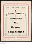 Ville D'Andennes, Gloire, Honneur et Reconnaissance aux Braves Canadiens!, 1919 1919
