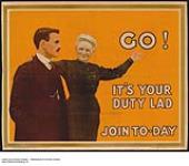 Go! It's Your Duty Lad, Join Today 1915