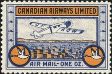 Canadian Airways Limited, air mail, one oz. [philatelic record] 1932.