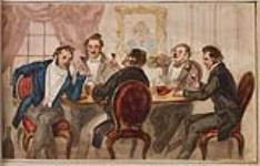Five Gentlemen Drinking around a Table n.d.