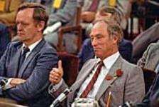 [Federal-Provincial Conference of First Ministers on the Constitution, November 1981 - Jean Chrétien and Prime Minister Pierre Trudeau] n.d.