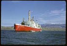 CCGS John A. Macdonald Tanquary Fiord - At anchor Eureka, J.P. Croal August 20, 1962.