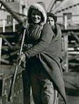 Pictou Shipyard - Mrs. Martin Malti, Micmac Indian, and papoose January 1943.