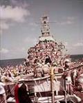 HMCS QUEBEC crossing the equator ceremony fall cruise to South America 1956