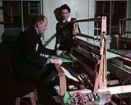 Occupational Therapy work - Scarf making in Naval Hospital 15-JUL-57