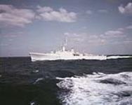 HMCS MARGAREE port view at sea 10-Feb-58