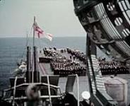 Sunday Divisions HMCS MAGNIFICENT 1952