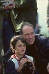Pierre Trudeau with Justin - Justin holding binoculars 1980 - 1984