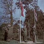 Cremar(?) Berthart Takes the General Salute to Lt.-Gen. Crerar at Amblie, France ca. 1943-1965.