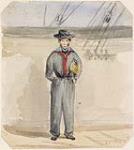 [Sailor wearing red scarf on Deck of the HMS Inconstant]