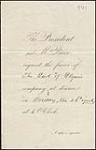 Invitation from President Franklin Pierce and Mrs. Pierce to Lord Elgin [26 May 1854]
