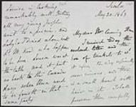 Letter from Lord Elgin to Mrs. Cumming-Bruce 20 May 1863