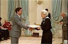 [News director George Clark accepts the 1987 Citation of Merit from Governor General Jeanne Sauvé on behalf of CFPL-TV in London, Ontario] December 8, 1988.