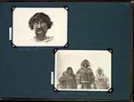 Old Eskimo man, native man Popek and children, Baker Lake [Qamanittuaq, Nunavut] 1926