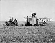 Percy Gallaway and combine 1928