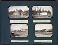Indian cabin and encampment on north side of Peace river; M.B. Ranger 11 at floating dock, Government Hay Camp; Government Dog Camp on east shore of Lake Mamawi August 24-September 5, 1932