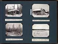 Wood Buffalo Park Cabin No. 14 on Salt Mountain; Wood Buffalo Park Cabin No. 15 at Sucker Creek, Little Buffalo River; Forest scene with sled trail near Sucker Creek park cabin; View of mouth of Sucker creek at Little Buffalo River April 1-3, 1933