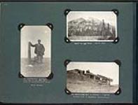 Billy Wilson at International Boundary monument on the 49th parallel of Latitude, near Portal; Banff Springs Hotel - Banff, Alta.; The New Record Mine at Estevan - a typical farmer's mine in Southern Saskatchewan [1910-1919]