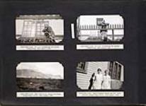 Dr. L.D. Livingstone and garden, RCMP buildings, Nurse Prudence Hockin and Mrs. Caron Saucier, Pangnirtung, Nunavut [formerly N.W.T.] August 21, 1932