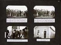 Dawson residents, group of people at Mayo and R.L. Gillespie in front of Mining Recorder's office at Mayo, Yukon 1929