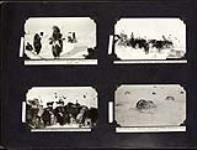 Inuit with dogs, feeding the dogs, and dogs sleeping through a snowstorm, Coronation Gulf 1931