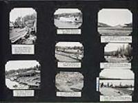 "Radium King" and other N.T.Co. barges on the Fort Smith waterfront; Hot springs; Lower reaches of the South Nahanni River before the commencement of the canyons 1937