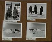 Inuuk men inside the Hudson's Bay Company trading post [Rene Inuksatuajjuk (left) and his friend, Peter Katuqqaq (Katokra, Katorkra) (right)] ; Unidentified Inuit men ; Igloos and caches 1953.