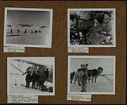 Dog teams ; Inuit family ; Hudson Bay Company clerk H. Sparling and post manager J.V. Jacobson with other 1953.