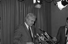 [Edward Lumley, Minister of Communications under John Turner, speaking at a press conference] 1984