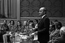 Canadian citizenship ceremony - presentation of certificates by the Hon. Gérard Pelletier May, 1972.