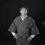 Unidentified young man wearing martial arts clothes March 3, 1990