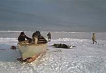 Seal hunting by the ice edge [between 18 April-3 May 1962]