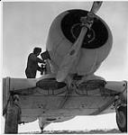Aviation royale canadienne (ARC), Halifax; homme sur un avion août 1940