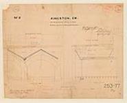 No. 2. Kingston, C.W. Fort Hnery, sections showing in yellow the work required to staunch the casemates. [architectural drawing] 1854