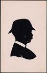 Silhouette of an unidentified man with mustache ca. 1920s