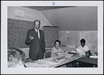 Basic bacteriology class, Community Health Workers Training Program, Hobbema, Alberta September 1965