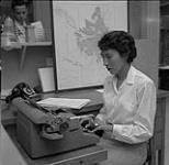 Woman Typing, Manitoba Technical Institute, Winnipeg 1954
