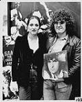 Sam The Record Man store manager Nancy Franchetto and recording artist Van Dyke. Toronto [between 1975-1985]