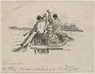 Men Canoeing on Clearwater Lake 28 July 1881