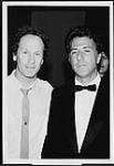 Peter Foldy, whose Filmstreet label single, "Desperately" has just been released, with Dustin Hoffman at the Golden Globe Awards in L.A 1988.