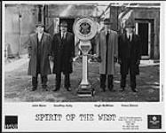 Publicity portrait of Spirit of the West, (left to right) John Mann, Geoffrey Kelly, Hugh McMillan, Vince Ditrich [between 1990-2000].