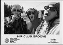 Portrait de presse des membres du groupe Hip Club Groove, portant des verres fumés [entre 1991-1996].