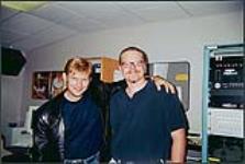 Photographie instantanée de Randy Martin et Darren Robertson. CJOC Radio. Lethbridge [between 1990-2000]